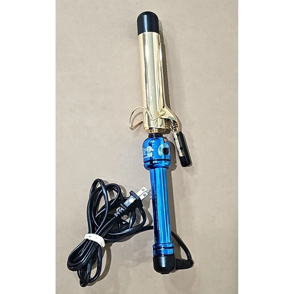HOT TOOLS PROFESSIONAL 1 INCH FLIPPER LESS CURLING WAND CERAMIC UL38173C4 Blue